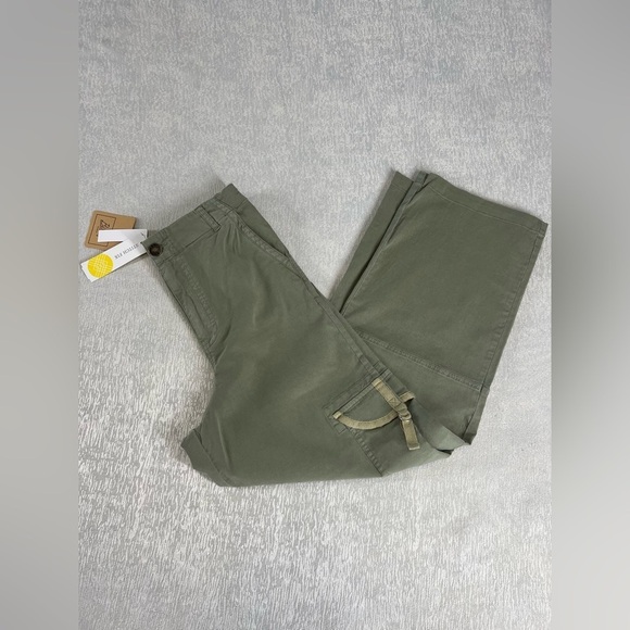 bixby nomad Other - Bixby Nomad Light green twill wide leg cargo pants size 10 NWT